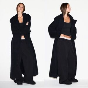 Skims Boyfriend Trench coat Onyx